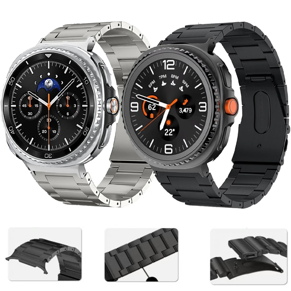 

Титановый ремешок для Samsung Galaxy Watch 8 Classic 46 мм/8 44 мм 40 мм браслет для Galaxy Watch Ultra 47 мм модный браслет Correa
