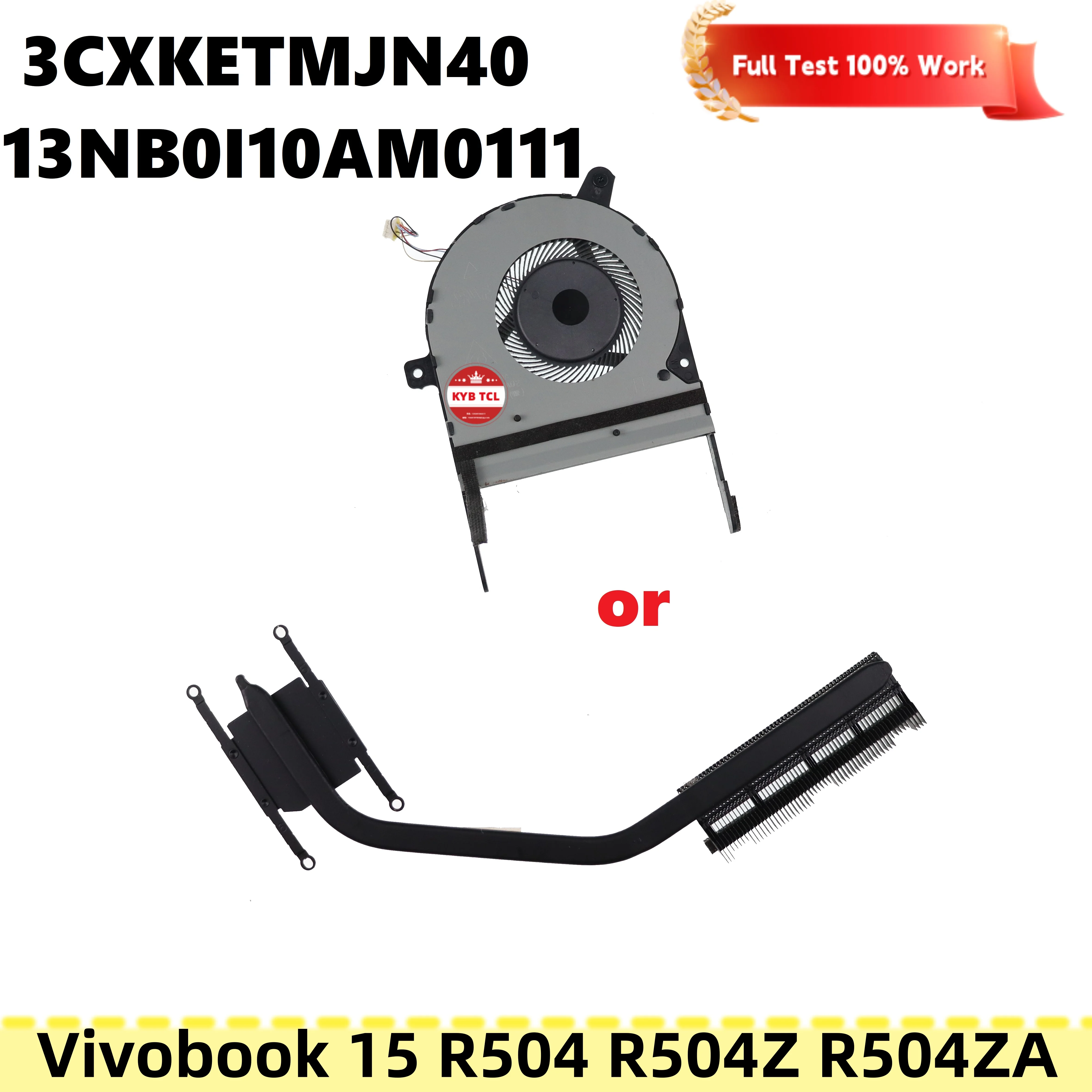 Ventilador o disipador de calor para CPU de portátil 13NB0I10AM0111 para Asus Vivobook 15 R504Z R504ZA X505ZA F505Z K505B A505B A505Z X505B