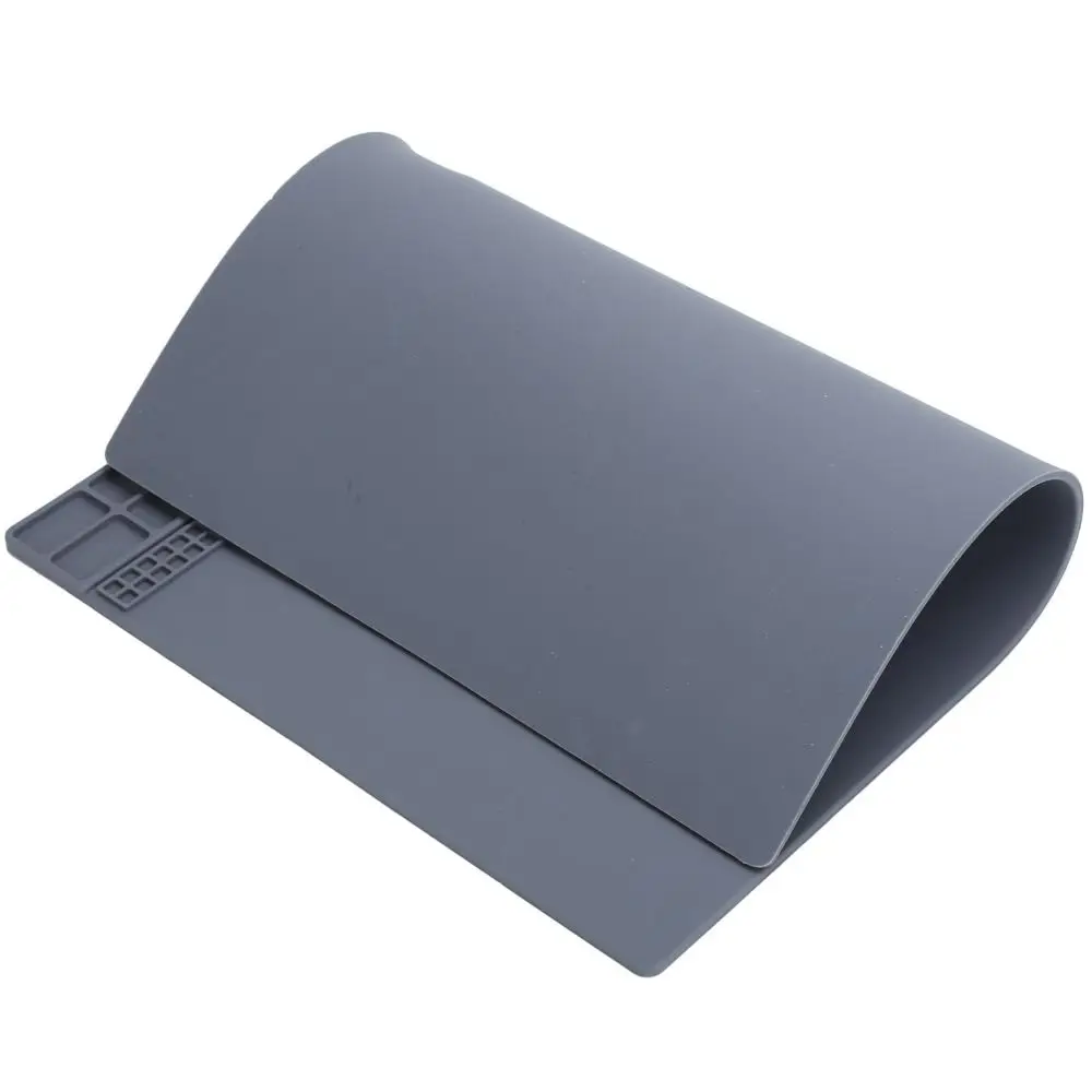 회색 정전기 방지 매트 350*250mm 미끄럼 방지 표면 미끄럼 방지 시계 수리 패드 실리콘 시계 제조공 유지 보수 전자 수리