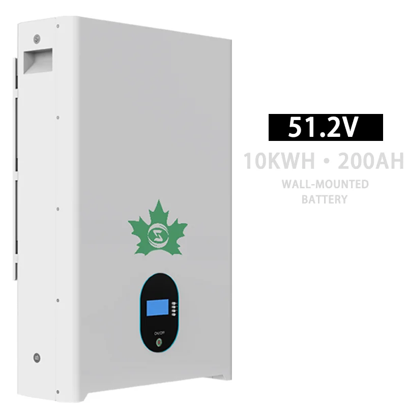 

10kWh 51.2V 200Ah wall-mounted lithium iron phosphate battery for home energy or solar systems
