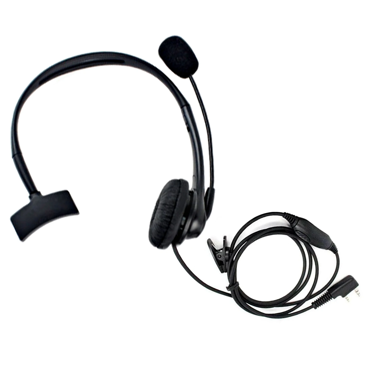 

2-контактная гарнитура Waklie Talkie с разъемом K, губка для наушников, микрофон PTT для Kenwood baofeng BF-88E UV-5R Mini Quansheng UV-K5 Radios