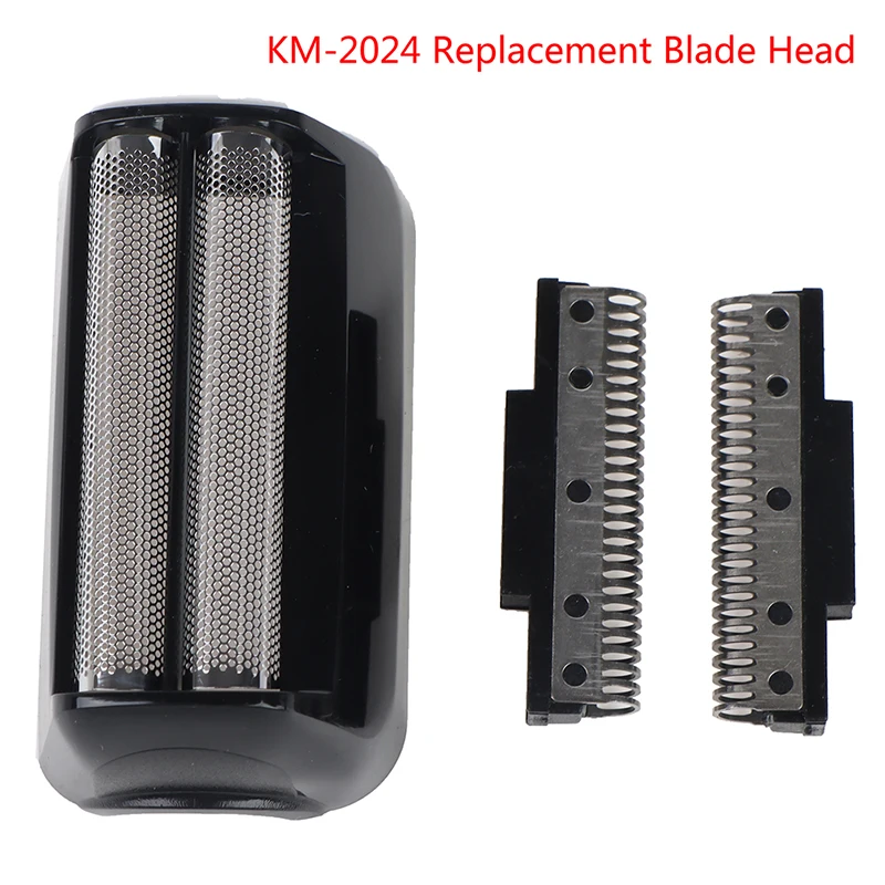 1 Set Blade Shaver Head For Men\'s Electric Shaver KM-2024 Razor Mesh Blade Net Original Replacement Beard Shaving Parts