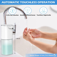 AEF4-Automatic Liquid Soap Dispenser, 13.5Oz/400ML Wall Mount Soap Dispenser, USB Rechargeable, Touchless Hand & Dish Soap