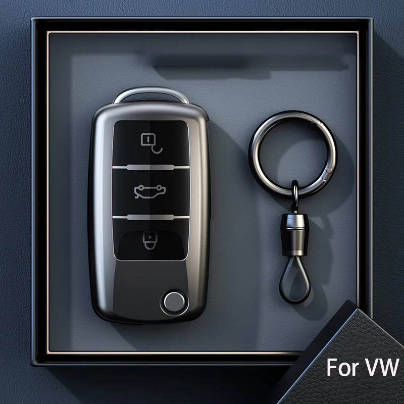 Titanium Gray for VW Volkswagen Polo Tiguan Passat B5 B6 B7 Golf MK6 Jetta Lavida Skoda Octavia Car Key Case Cover Accessories view 3