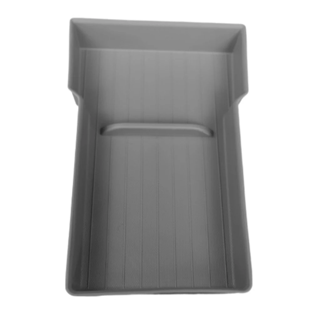 ملحقات السيارة الداخلية، صينية مسند الذراع، منظم مسند الذراع، بديل مباشر، حل تخزين داخلي للمواد البلاستيكية الرمادية