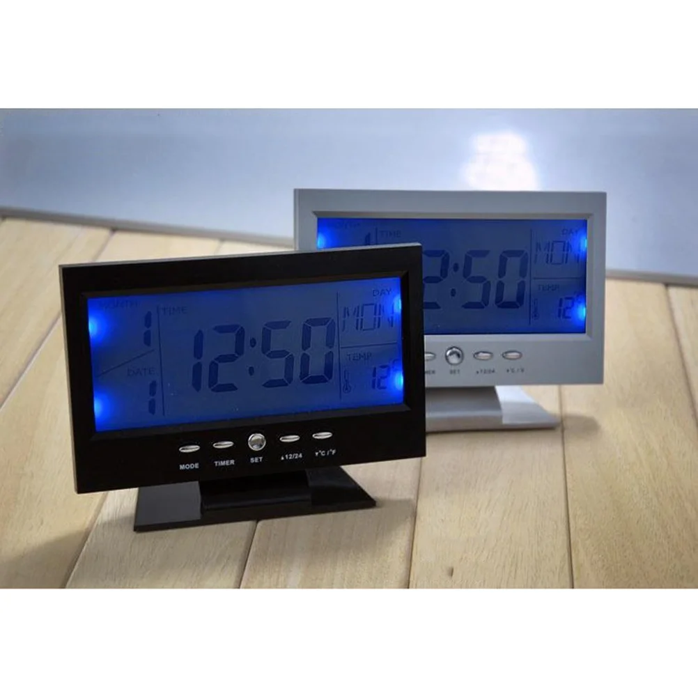 

Creative Large Screen Alarm Clock Loud Super Loud Alarm Night Light Backlight Non-Ticking Heavy Sleepers Modern