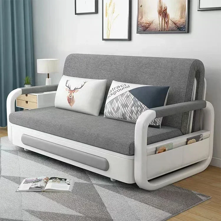 Nowoczesna wielofunkcyjna drewniana składana sofa Cum Bed składane meble do salonu rozkładana sofa