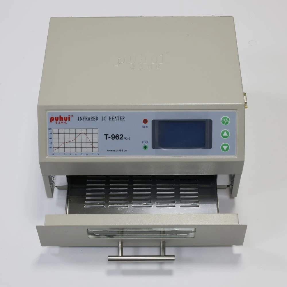 Soldadura Occus T-962 T962 horno de reflujo calentador IC infrarrojo máquina de soldadura 800W 180x235mm T962 para retrabajo BGA SMD SMT