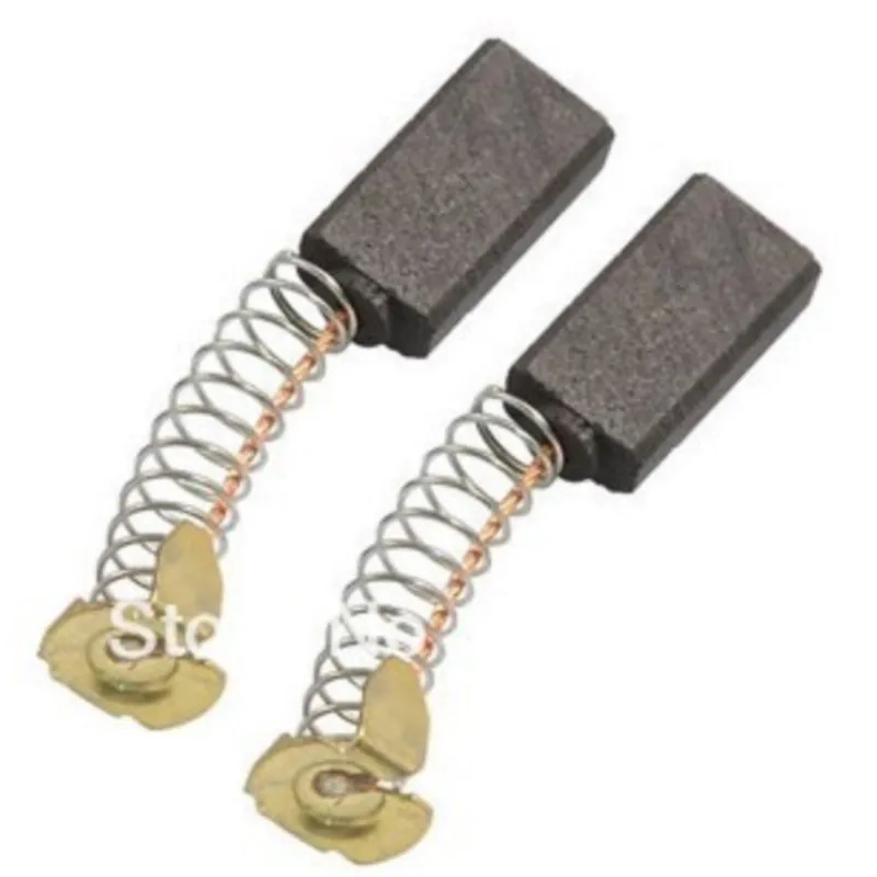 2pcs Spring and Wires 6x10x19mm Electric Grinder Motor Carbon Brushes Power Tool 0.24"x0.4"x0.75"for Dust Collector Cleaner