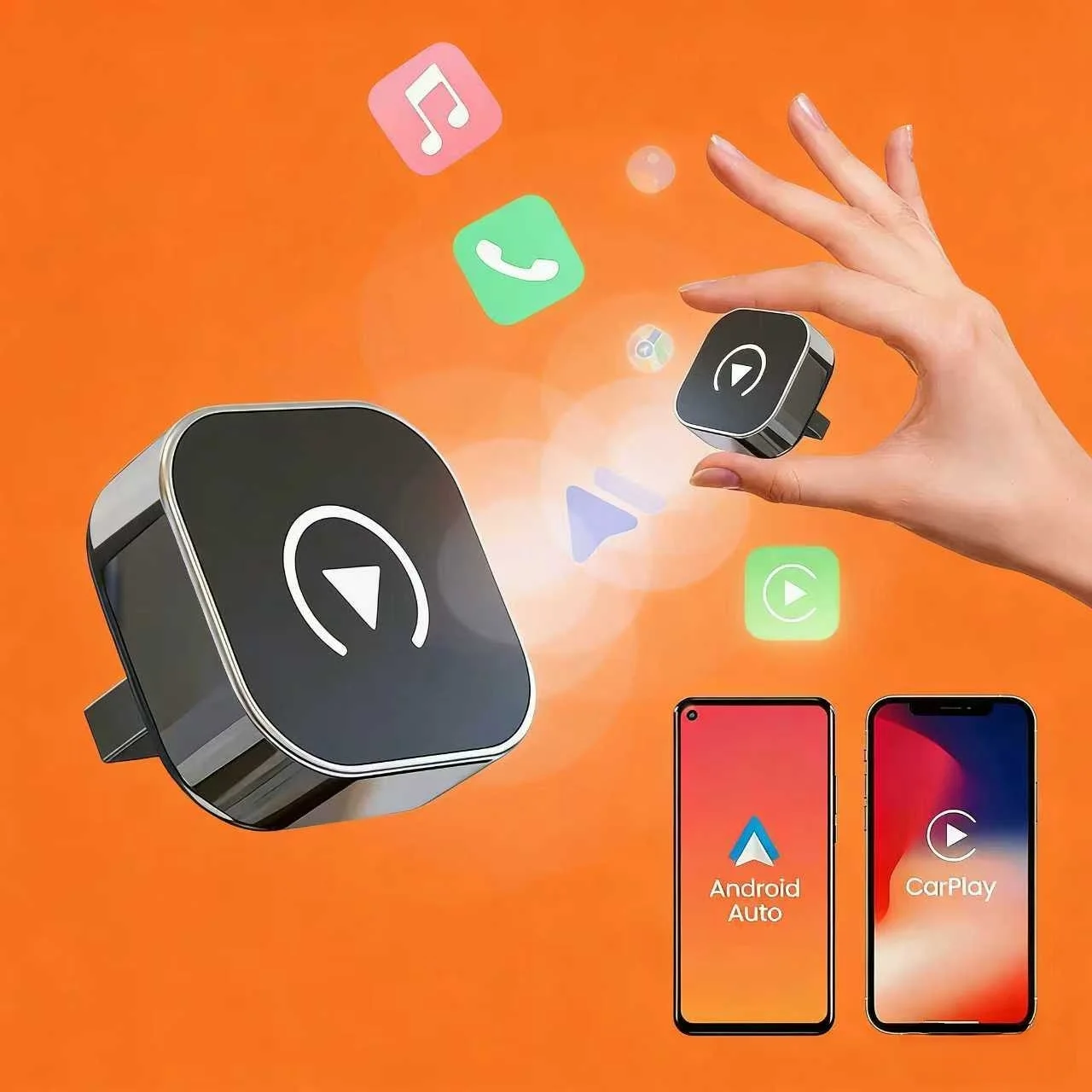 Gallop Sprite Wireless CarPlay Android Auto Adapter USB Dongle Wired to Wireless AI Smart Box Plug & Play Automatic Connection