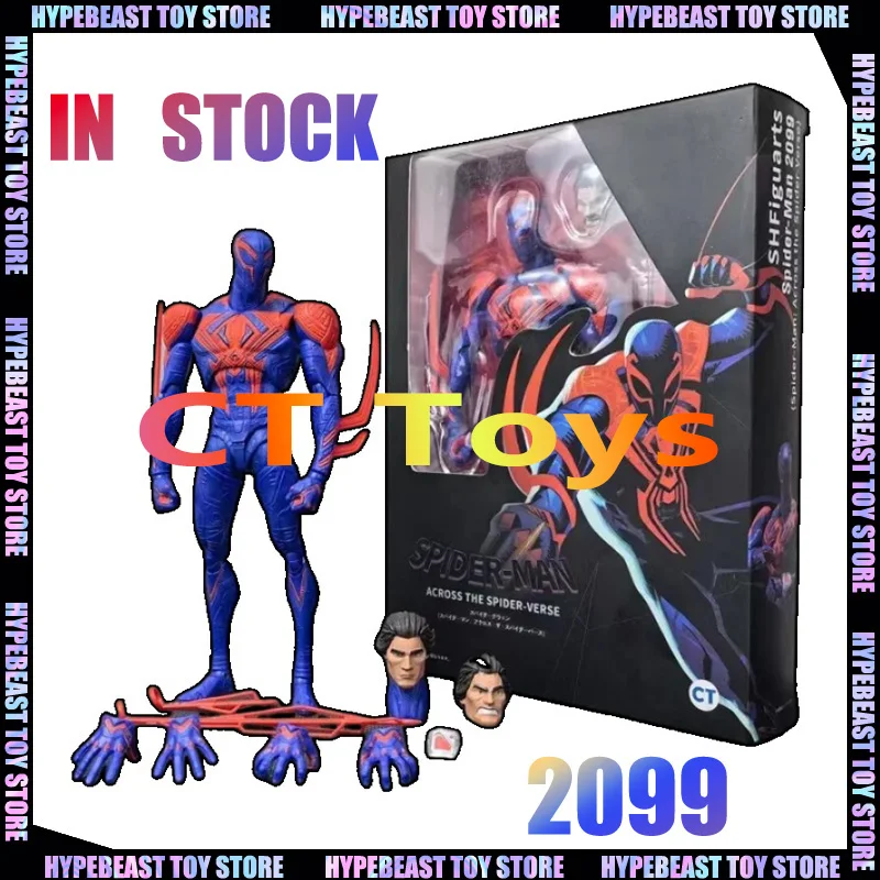 

In Stock Ct Toys Spiderman 2099 Action Figure Shf Anime Figurine PVC Model Statue Toy Collectible Desktop Decoration Kids Gift