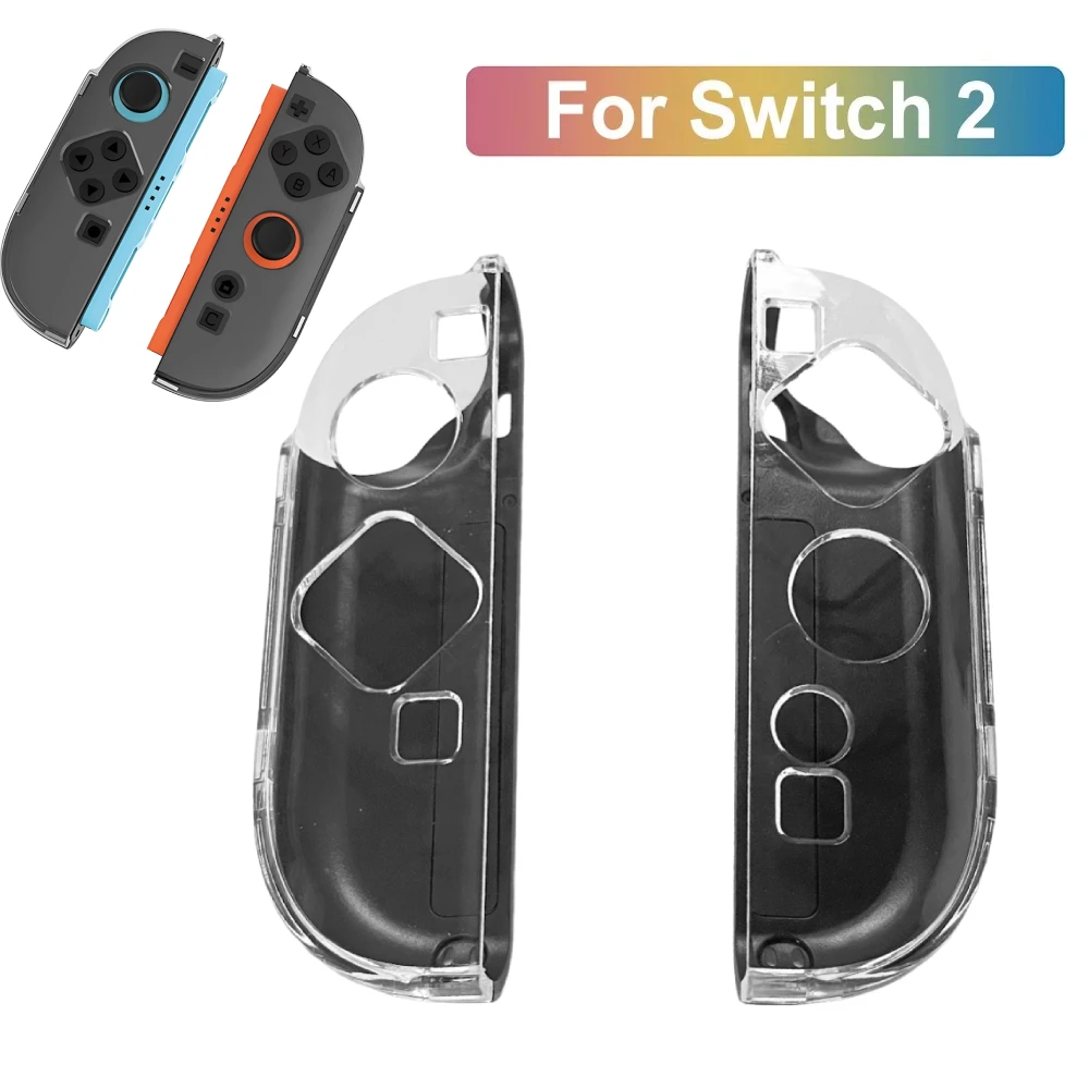 Transparent Protective Case for Nintendo Switch 2 Joy-con Left and Right Handle Crystal Case Split Magnetic PC Protective Shell