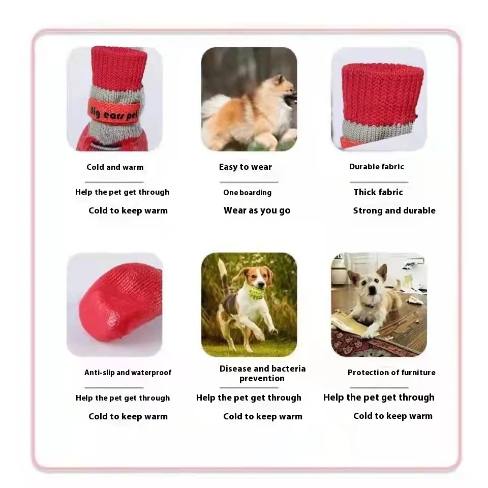 Pet Shoes, Dog Foot Covers, Soft Soled Shoes, Anti Scratch and Anti Dirty Shoes That Won't Fall Off, Teddy Small Dog Shoe Covers