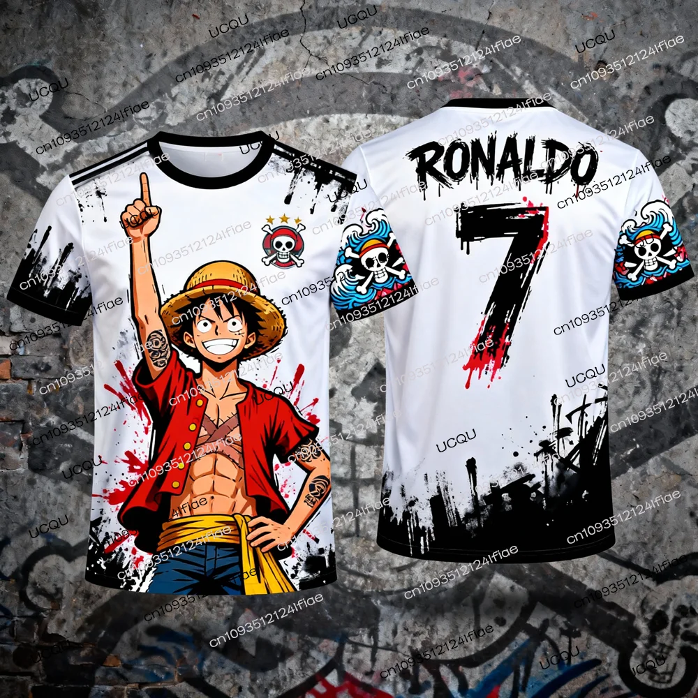 Camiseta de Fútbol para Hombre Edición Especial Ronaldo, Nueva Llegada 2026 #   7 Camiseta de fútbol para niños, camiseta con estampado 3D de Luffy