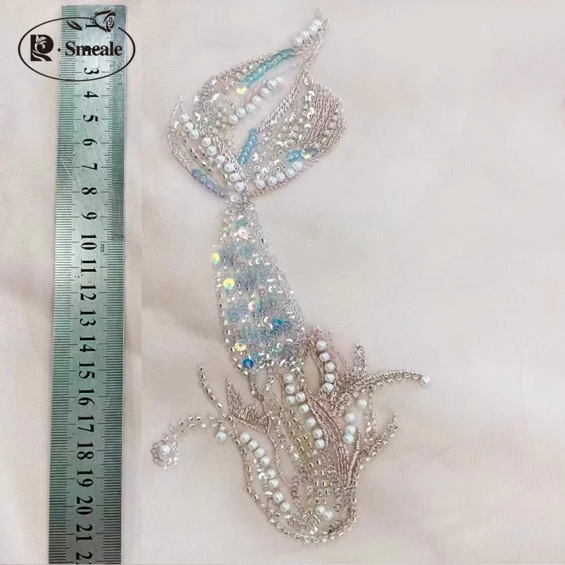 16 Stück. Perlen-Meerjungfrau-Applikation für Kinderkleidungsdekoration, Jakobsmuschel, Muschel, Seepferdchen-Patch, 3D, DIY, neues Produkt, RS24017 – Detail 11