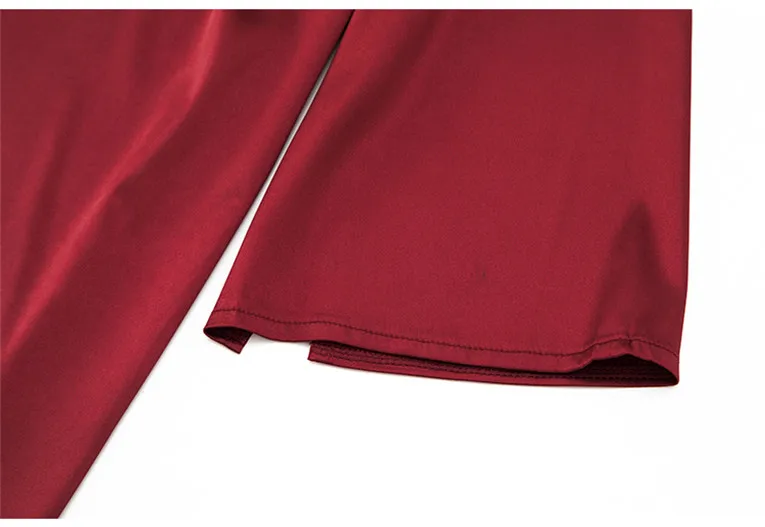 2026 Spring and Autumn New All-match O-neck Three-quarter Flared Sleeve Acetate Satin Blouse tops Basic Simple Ice Silk Shirts