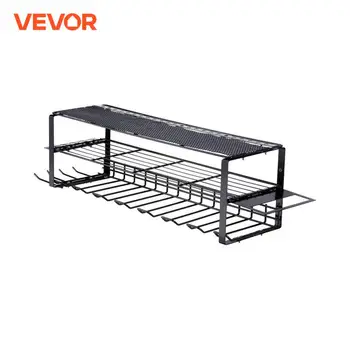 Vevor organizador de ferramentas elétricas, 3 camadas, chave, suporte de montagem na parede, rack de armazenamento de oficina, prateleira de metal para ferramentas de chave de fenda
