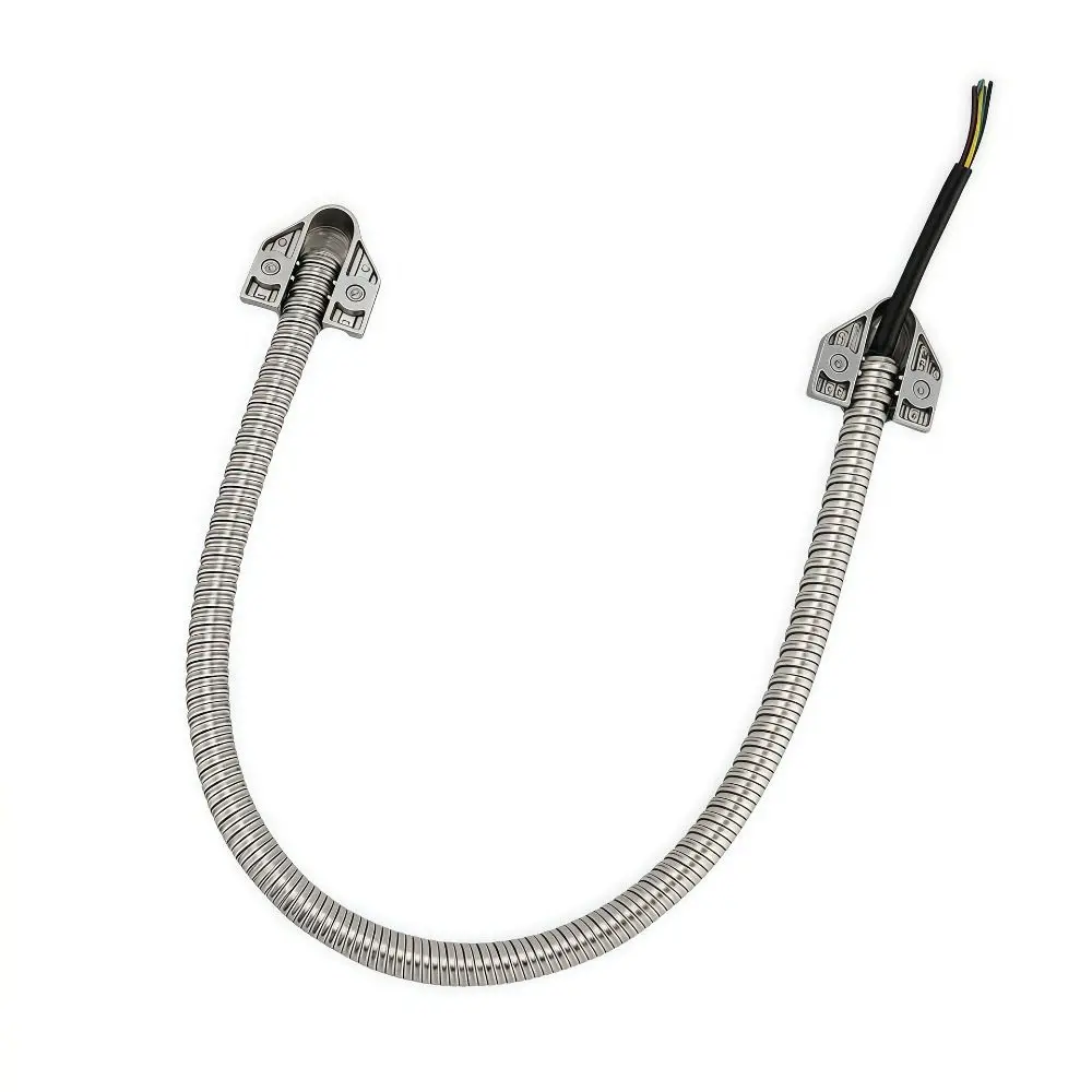 

Защитный кожух для кабеля из нержавеющей стали с металлической головкой для наружной установки, бронированный, с защитой от защемления, для контроля доступа