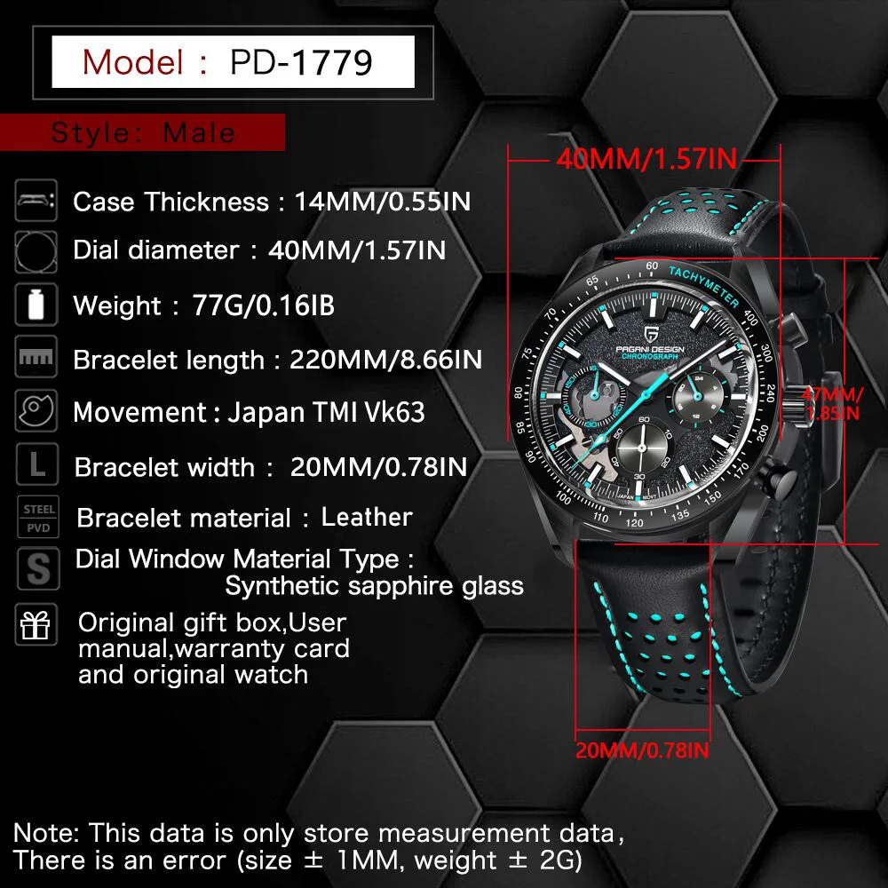 Men's Watches PAGANI DESIGN 2025 New Quartz Watches For Man Top Luxury Synthetic Sapphire Mirror Wristwatch Sports Clocks Gifts