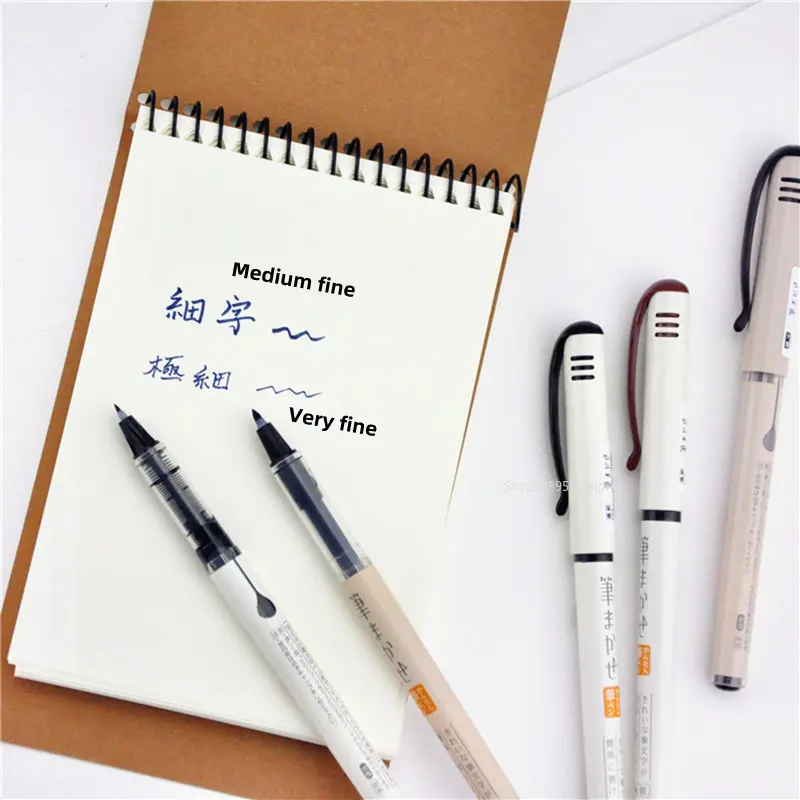 Japan Imported Colored Ink Pens Scientific Design Soft Brush Hand-drawn Calligraphy Fine Tip Xiuli Pen DIY Handbook Stationery