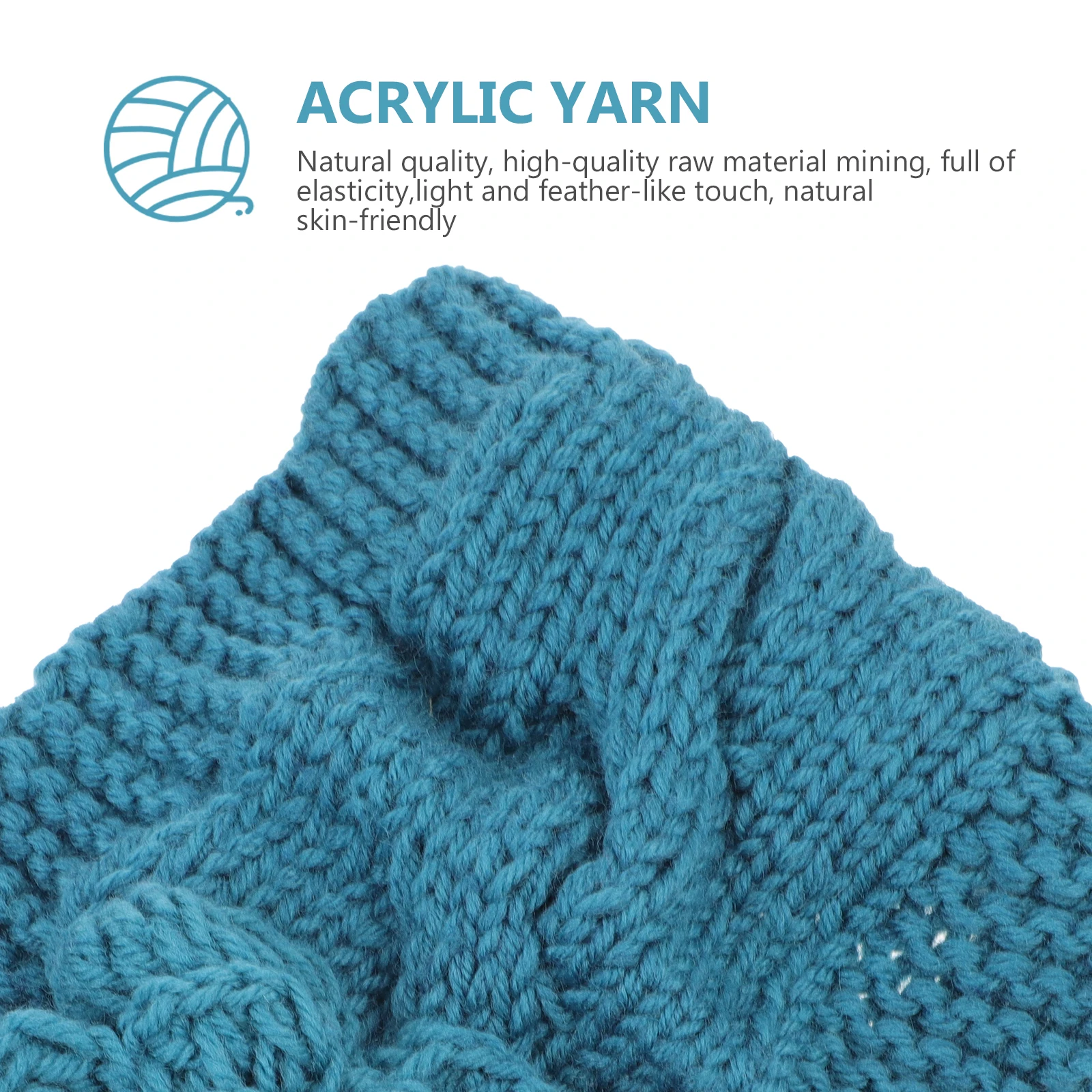 

2Pcs Knitted Winter Headbands Warm Hair Wrap Elastic Windproof Headscarf Handmade Hair Accessories for Women Winter Headband