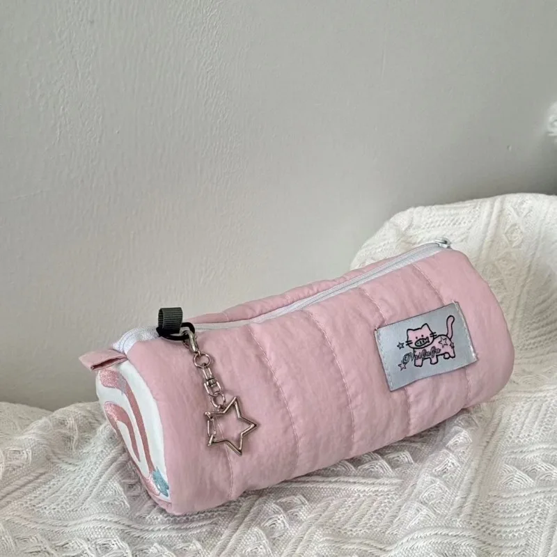 Kawaii Pink Cute Cake Astuccio per matite Borsa per cosmetici Borsa per cosmetici Cancelleria per studenti Materiale scolastico Ritorno a scuola