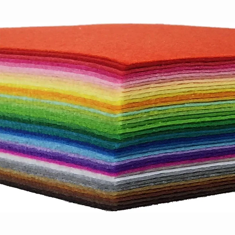 

22pcs Non-Woven Felt Fabric Polyester Cloth Felt Fabric Bundle Sewing Doll Handmade Craft Thick Felt Cloth DIY Patch Multicolor