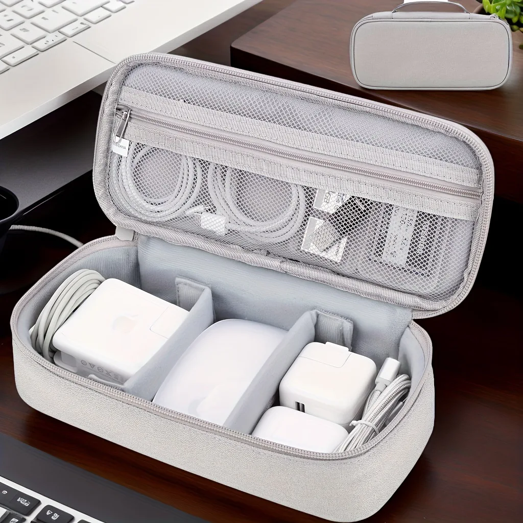 Electronics Storage Organizer Bag for Phone USB Drive Power Bank Hard Drive Charging Cables Digital Accessories Travel Case