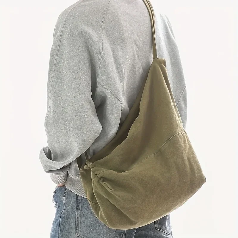 Crossbody Bag Canvas Backpack Men Women Large Capacity Multi-functional Shoulder Bag Casual Bag