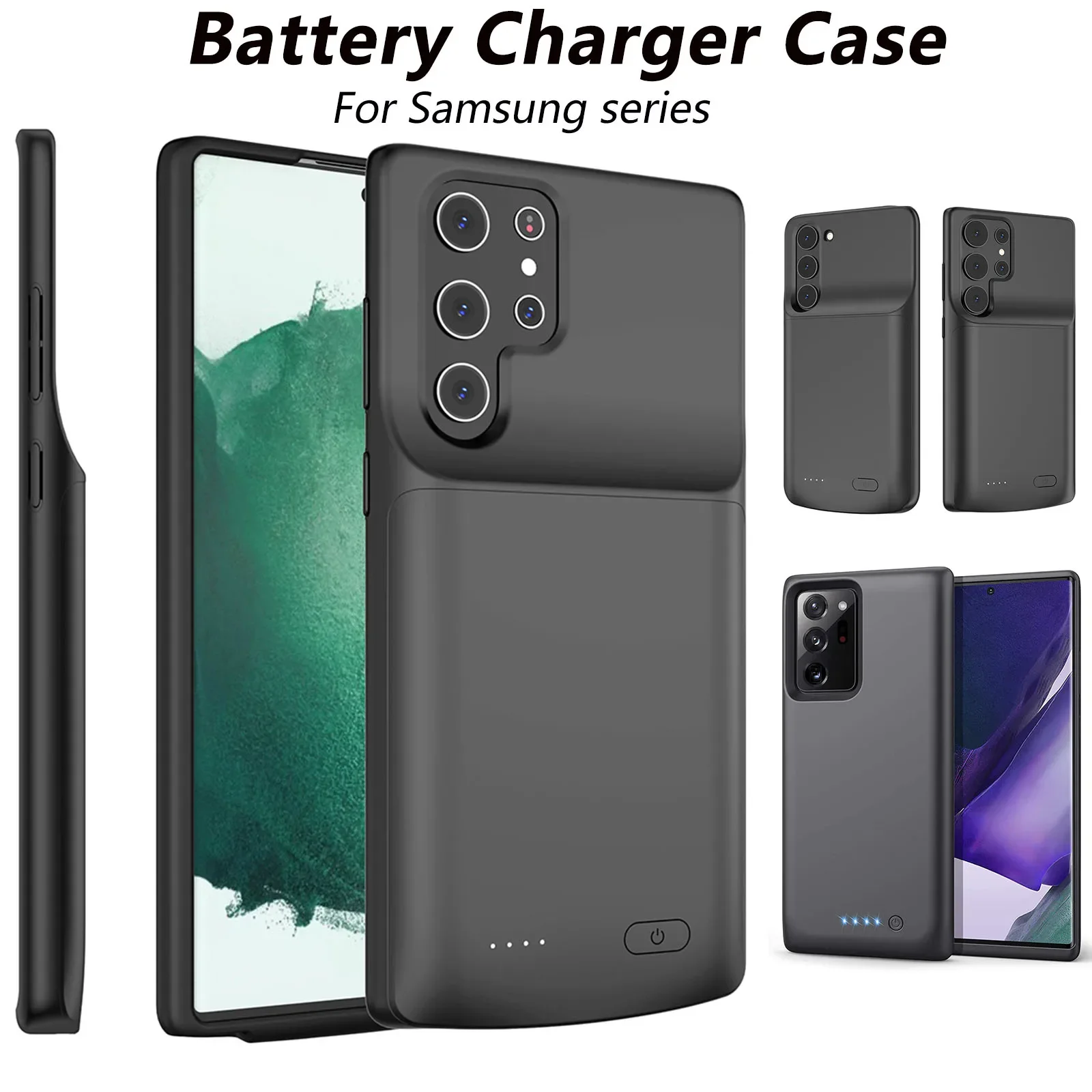 

External Power Case For Samsung Note 20 8 9 10 S8 S9 S10 S20 S21 S22 S23 Plus Ultra FE battery Charger case Portable power bank