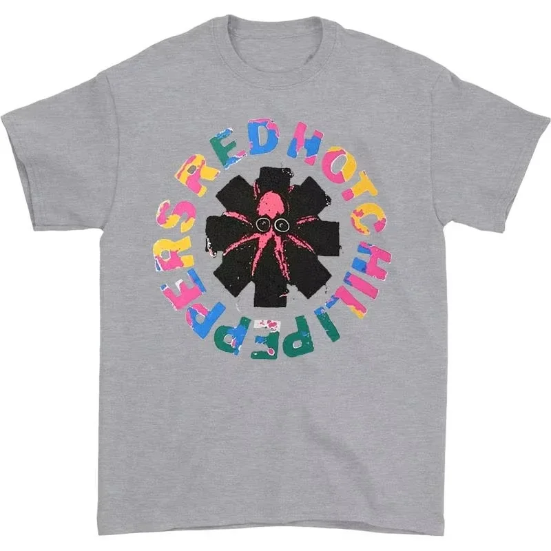 2025 Red Hot Chili Peppers Rock American Vintage Print Men's and WomenT-shirt Cotton T-shirt T-shirt Cotton Oversize Clothing
