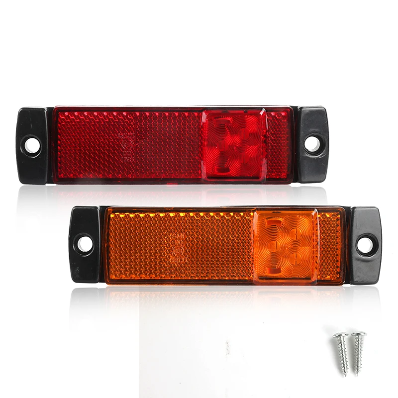 Side Marker Light 1 Piece 12v Led For Trailer Caravan Side Clearance Marker Light Led Truck Amber Red Truck Side Light