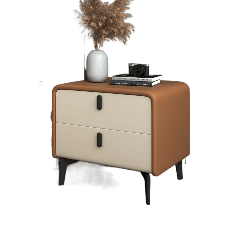 

fLE bedside bag cream minimalist modern small bedroom rock slab bed