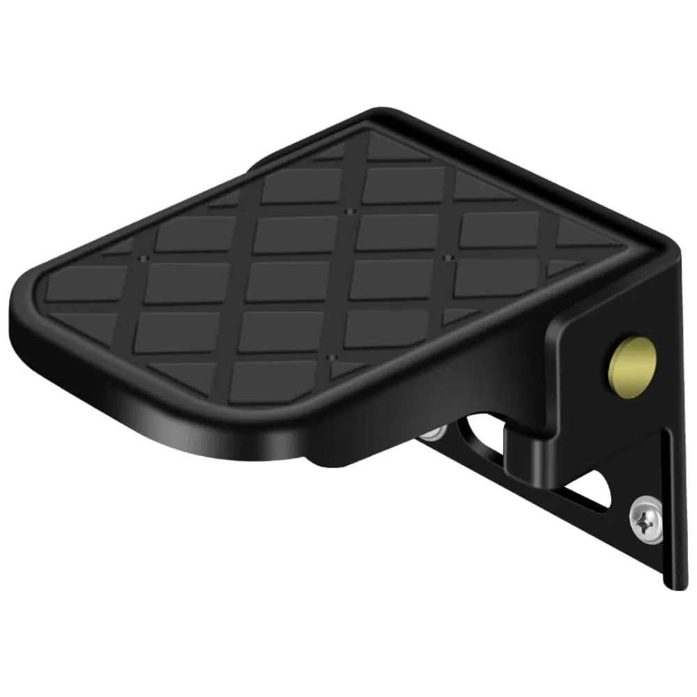 2pcs Folding RV Camper Step Truck Bed Step Boat Trailer Bumper Step BlackTailgate Ladder Safety Anti-Slip Car Accessories