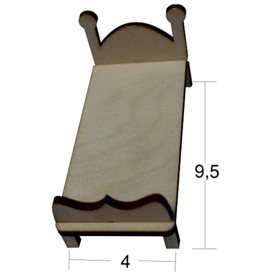 MN28 Miniature Bearing, Dyeable Raw Wood Miniature