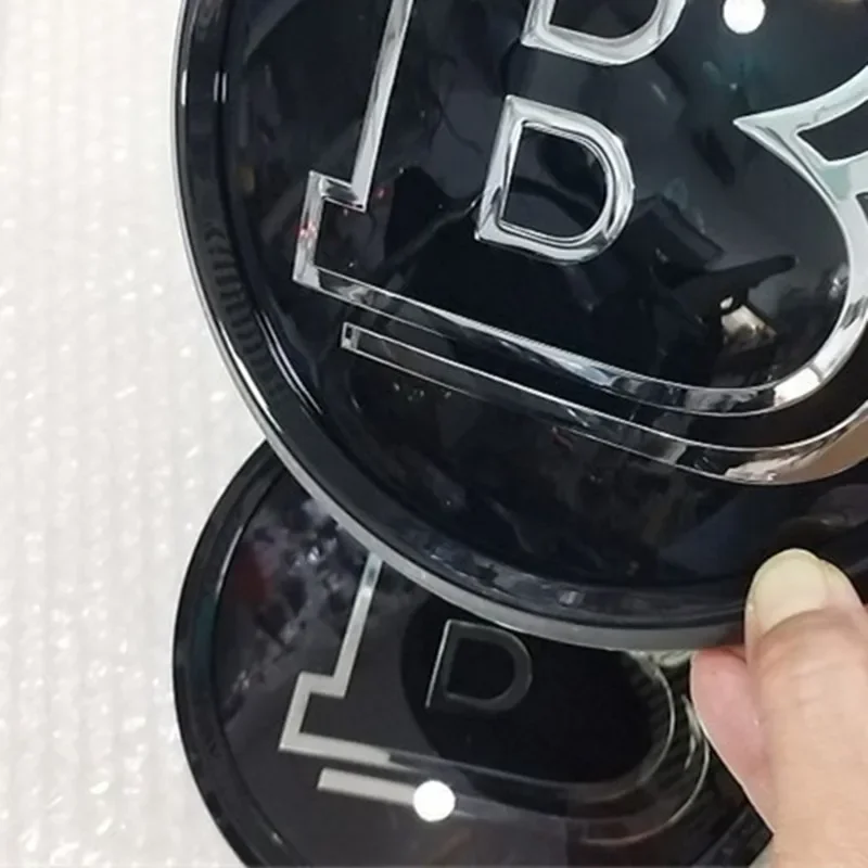 

B LOGO Front Grille Star OE Style Emblem Chrome Silver For BRABUS W253 W204 W205 W213 W176 W246 W212 W251 W166 X156 X204 G63