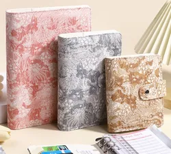 A5/A6/A7 Vintage Embossed PU Leather DIY Binder Notebook Cover Diary Agenda Planner Paper Cover School Stationery