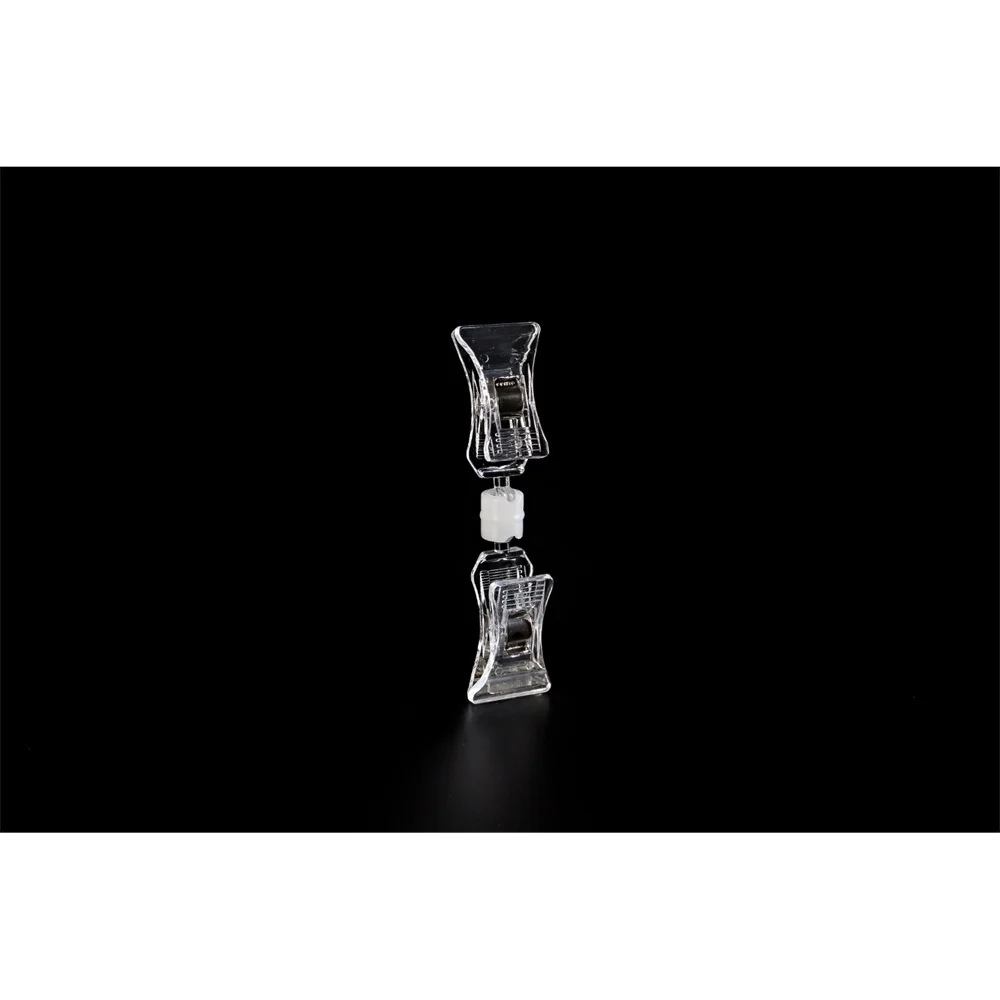 Double Clamp Spring Clips Wire Rocking Pole Universal 360° Rotating Sign Holder Stand For Label Display