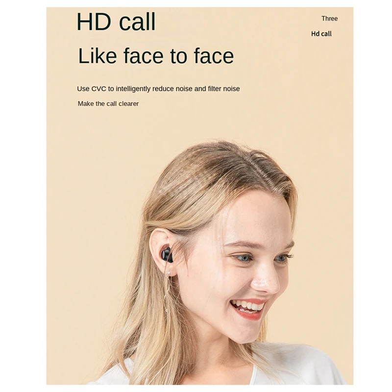 Mini TWS Bluetooth 5.4 Wireless Earbuds With Wireless Charging Case Invisible Mini Bluetooth Earphones