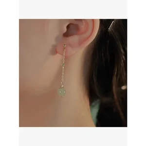 女性のためのファッションジュエリー女の子の模倣ヘティアンジェイドパールドロップイヤリング古代中国スタイルのハンフコスプレアクセサリーエスニック 10ベストセールスヘティアンジェイドイヤリング-7