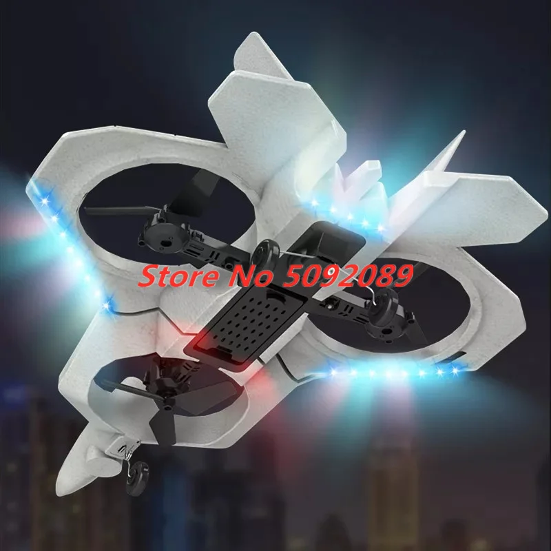 Aereo aliante in schiuma EPP 2.4G RTF elettrico ad alta velocità 3D Flip LED telecomando giocattolo da combattimento RC F35 aereo elicottero luce flash