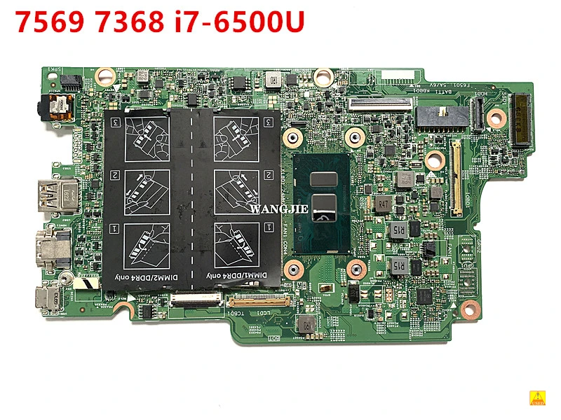 For Dell Inspiron 7569 7368 Motherboard 02V5GM 0809FW 08DX5J 0X6C95 15264-1 CN-00M56T  0NX6FR Mainboard 100% Tested OK