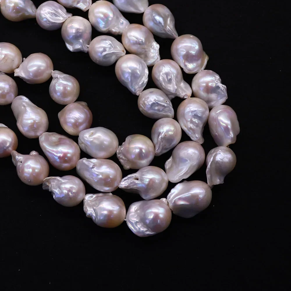 Irregular Natural Freshwater Pearl Beads White Large Baroque Pearl Loose Bead DIY Necklace Bracelet Jewelry Accessory 1 Strand