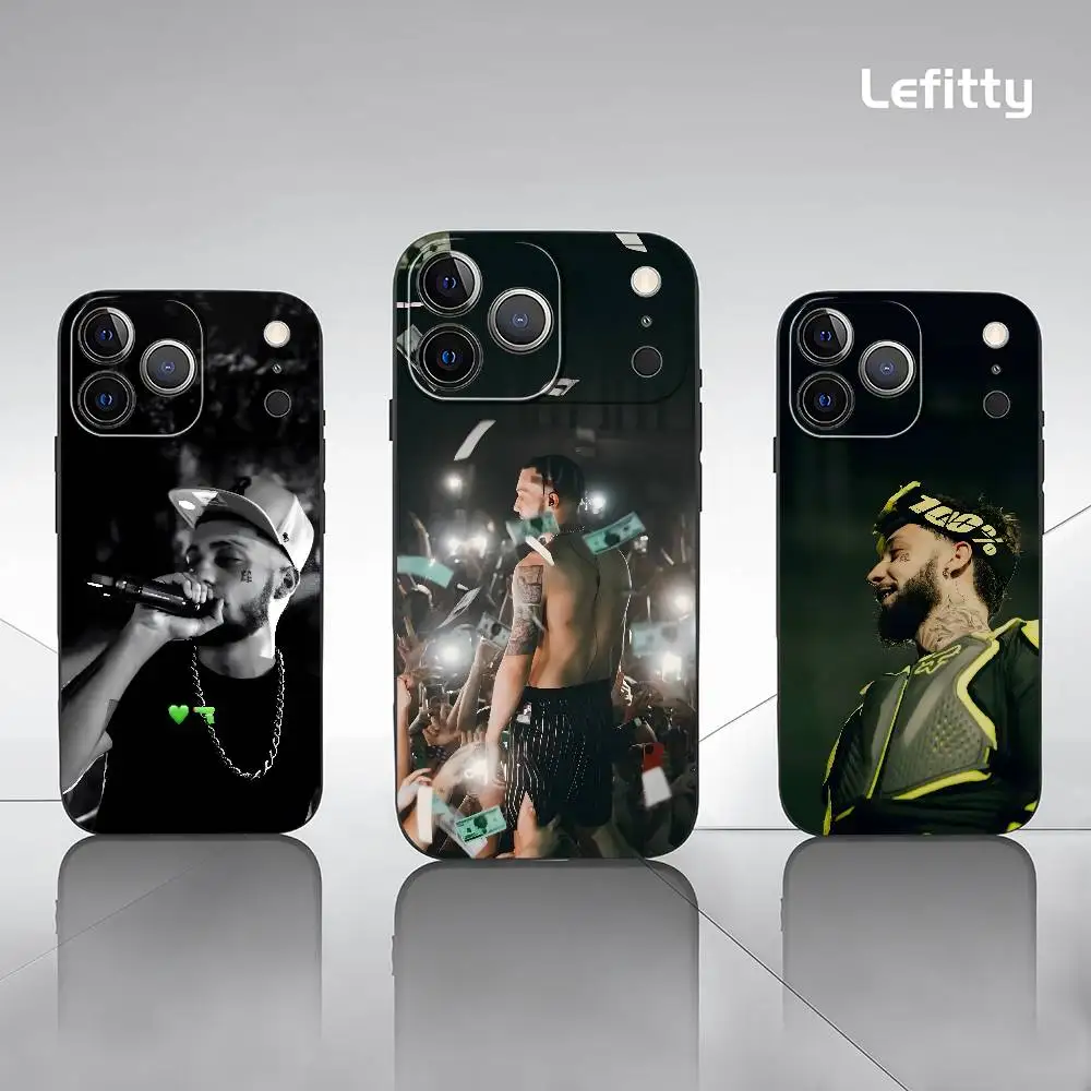 Rapper Zanger J-jc Reyes Telefoon Case Voor IPhone 17 16 15 14 13 12 11 Pro Max Plus mini Zwart Frosted Soft Shell Funda