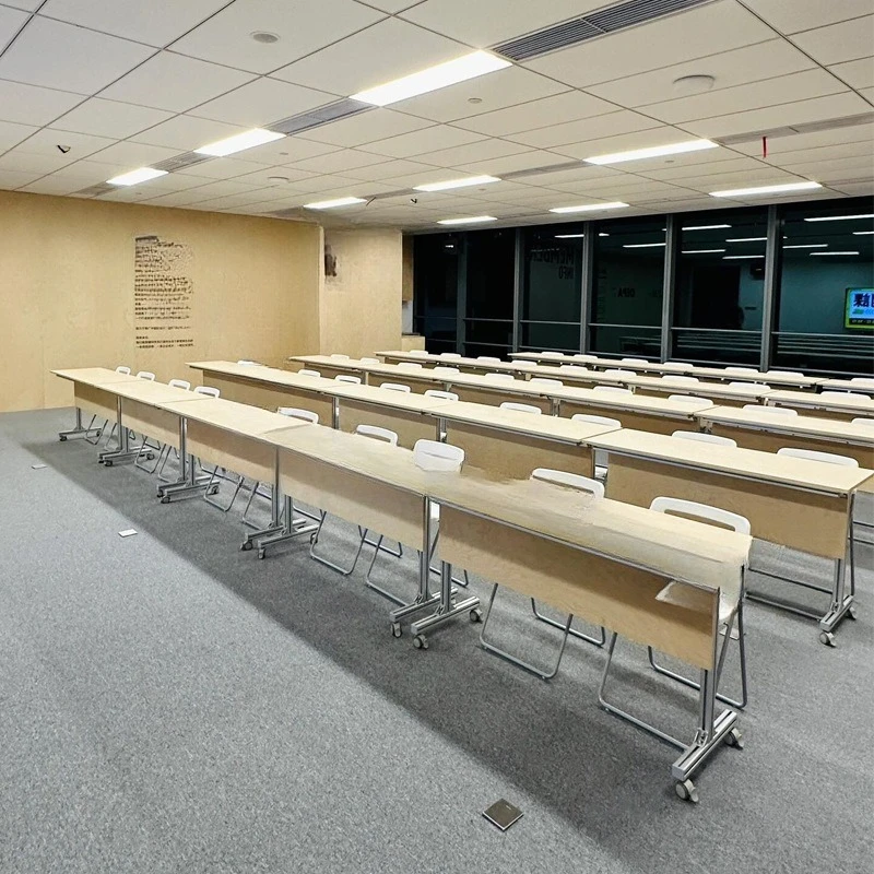 

Simple modern aluminum profile birch ocean board training table lecture room open class desk creative strip training table