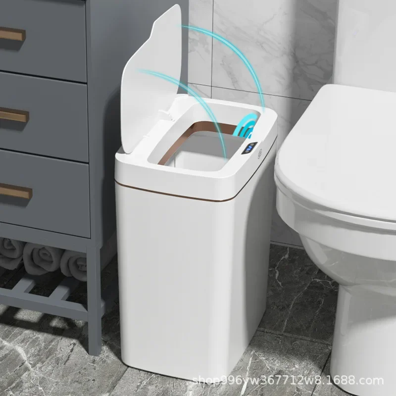 Smart bathroom trash can automatic bagging electronic trash can, smart sensor trash can, smart home 18L