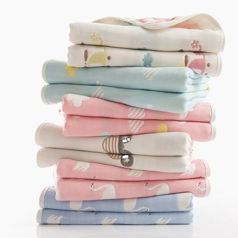 6 Layers Baby Blanket 100% Muslin Cotton Baby Swaddle Baby Warp Swaddle Infant Bedding Receiving Blankets Baby Adult Bedsheets