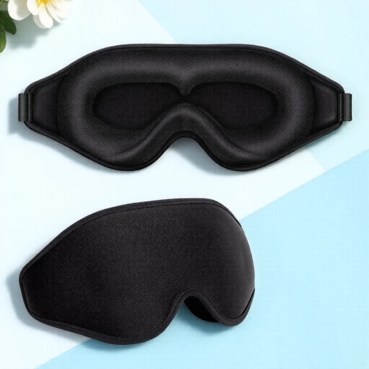 

3D Blackout Sleep Eye Mask for Men and Women - Adjustable Strap, Breathable and Soft for Travel, Meditation, Nap