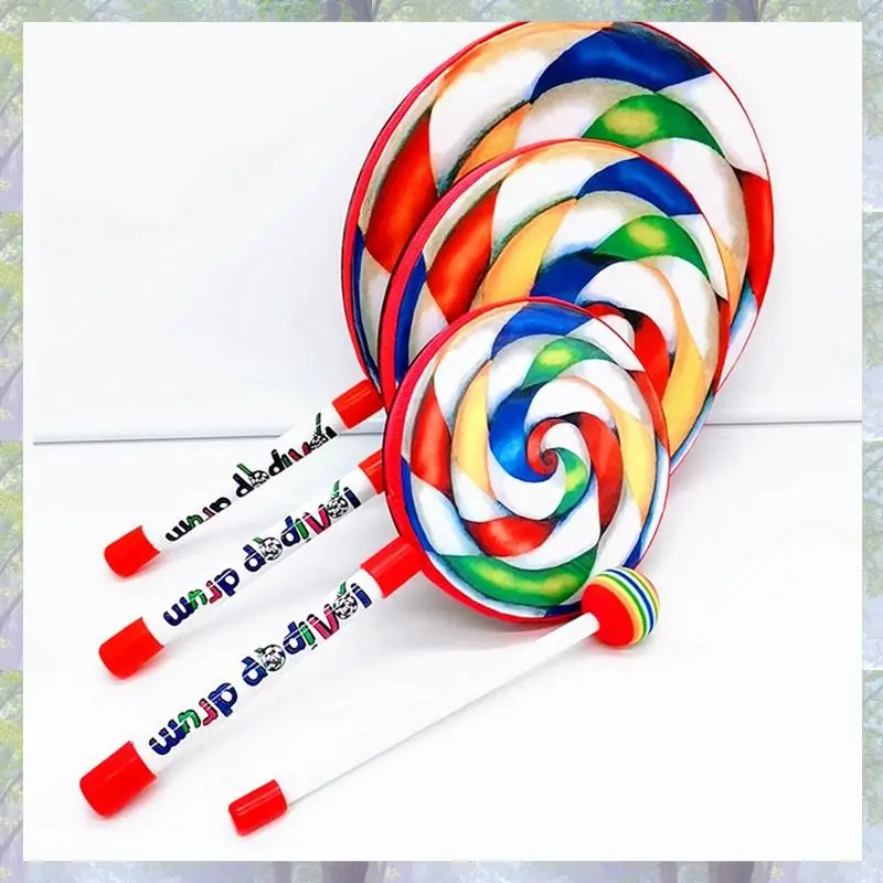 2X أدوات أورف طبلة المصاصة 6/8/10 بوصة ثلاثة حجم الدعائم الرقص أدوات قرع طبلة يدوية ألعاب تعليمية