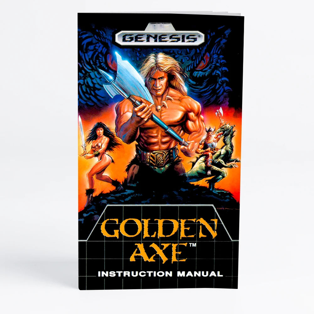 Retro Golden Axe 16bit  game cartridge for Sega Genesis Megadrive video game consoles